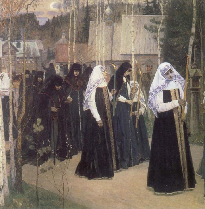 Mikhail Nesterov The Taking of the Veil china oil painting image
